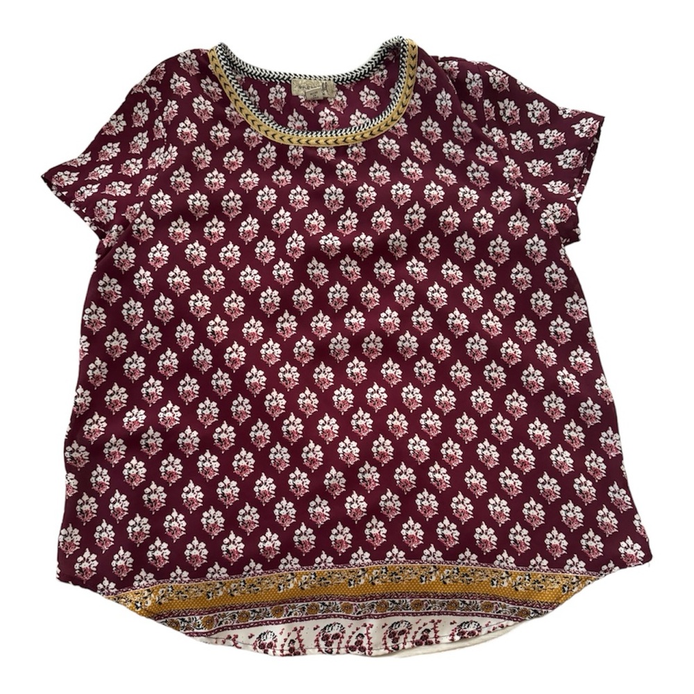 Burgundy top